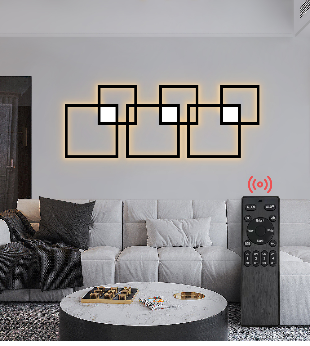 Nordic Square Wall light for Home Living Room Bedroom Modular Decorative LED Background Wall Lamps Indoor