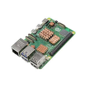 Raspberry Pi 5 Kupfer-Thermowaschbecken Chip Thermowaschbecken mit Backglue CPU-Speicher-Schlitz Waschbecken - Product Image 3