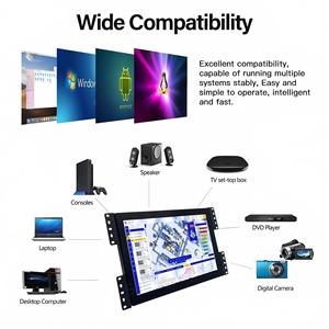 Monitor de pantalla táctil de panel LED de 10,1 pulgadas de alta calidad Entrada HD VGA con interfaz USB Nuevo producto