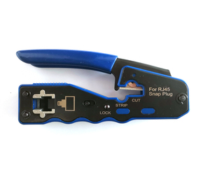 อุปกรณ์จับจีบและทดสอบสายเคเบิ้ลเครื่องมือหนีบ Rj45สีแดง Rj45 Pro - Product Image 4