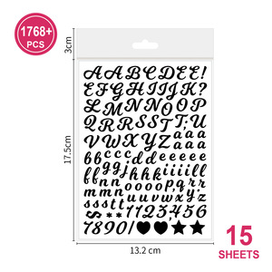 Không Thấm Nước 0.5-Inch Thư Tiếng Anh Kỹ Thuật Số Tài Khoản Sticker Trang Trí Nội Thất Số Địa Chỉ Vinyl Google Thẻ Trang Trí Vinyl - Product Image 6