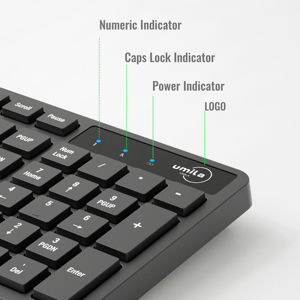 Teclado y ratón inalámbricos ajustables ultrafinos 2,4 GHz Ratón inalámbrico ergonómico Teclado y ratón 2 en 1 - Product Image 4
