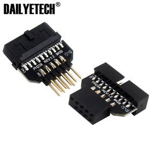 Motherboard USB2.<strong>0</strong> 9Pin to USB3.<strong>0</strong> 19pin Front Panel Connector Converter <strong>USB</strong> <strong>3</strong>.<strong>0</strong> 19/20pin to <strong>USB</strong> <strong>2</strong>.<strong>0</strong> 9pin <strong>Header</strong> Female Adapter - Product Image 1