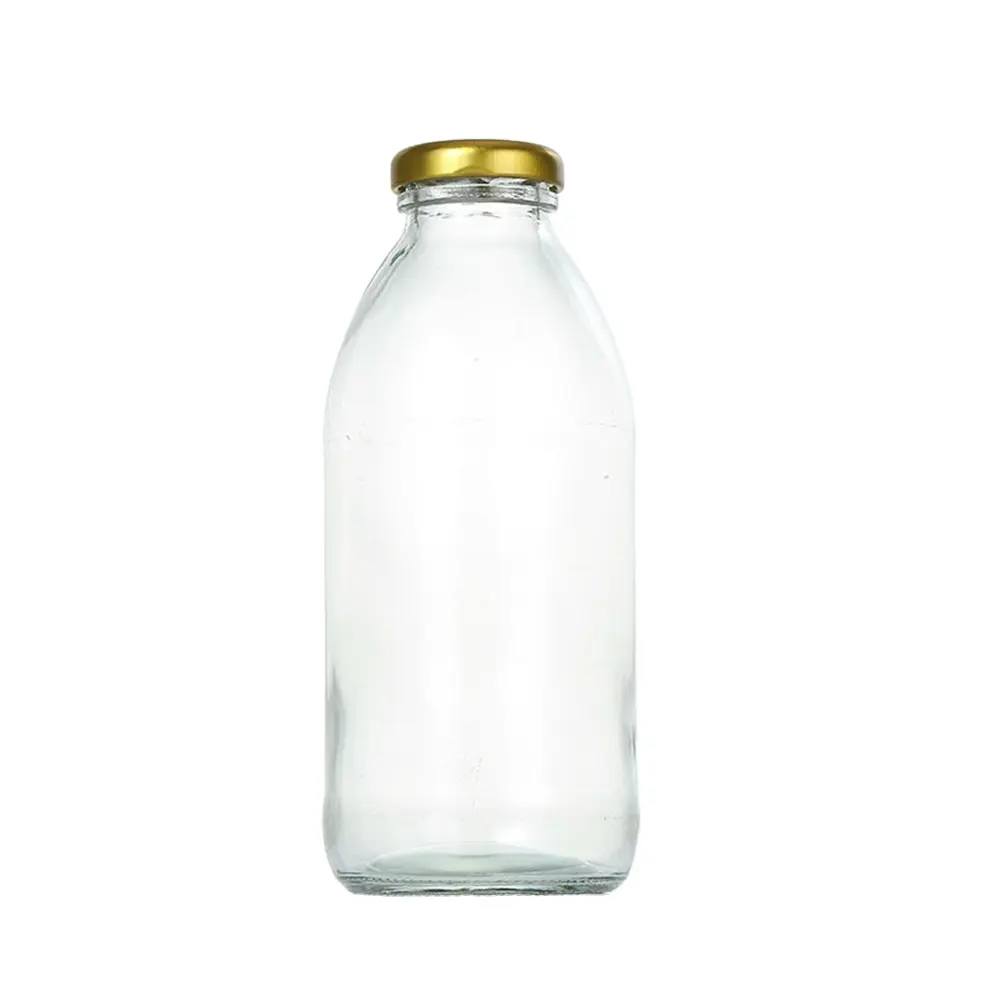 300ml 500ml food safe beverage glass milk bottles for lemonade tea