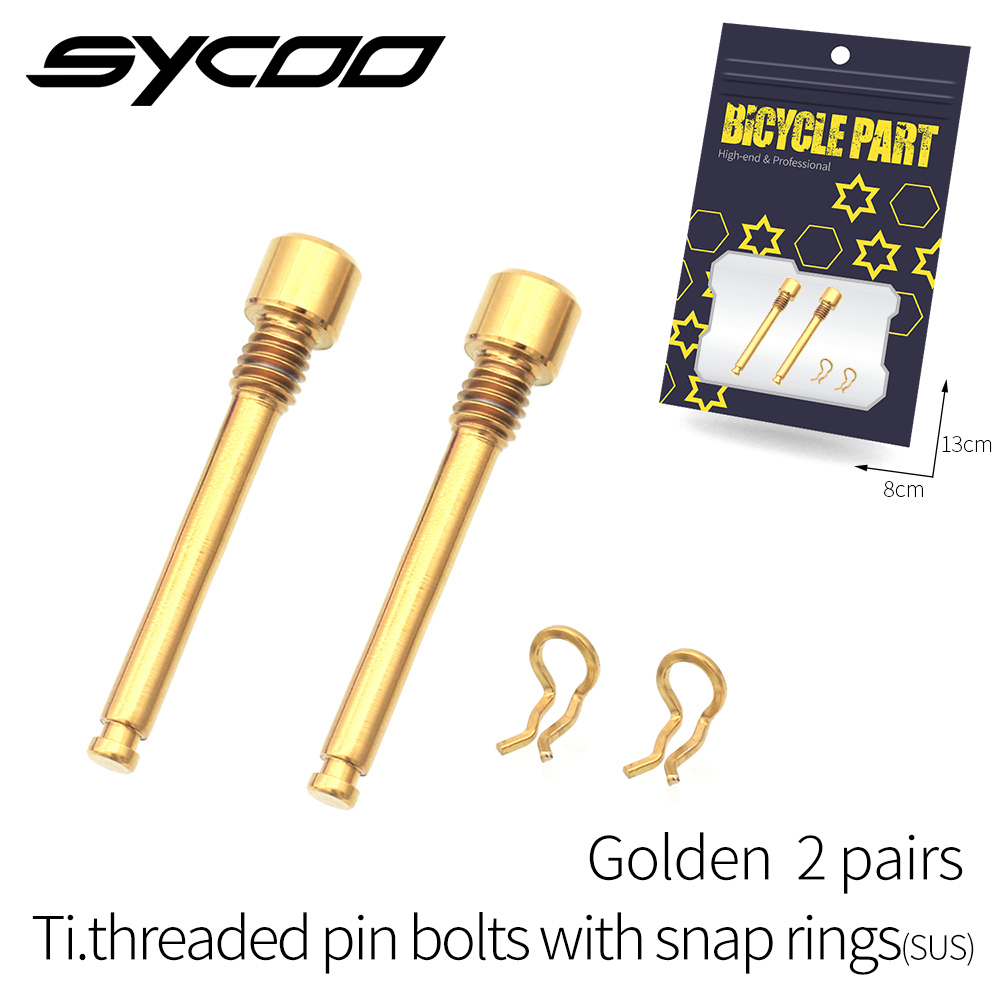 Pasador roscado con anillo de retención 2 piezas - Dorado