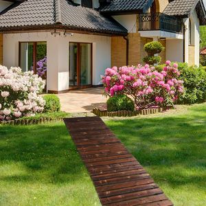 Gỗ vườn Con Đường thời tiết kháng trang trí lối đi cho bên ngoài bước đá Patio bãi biển hồ bơi sân sau, Nâu - Product Image 3