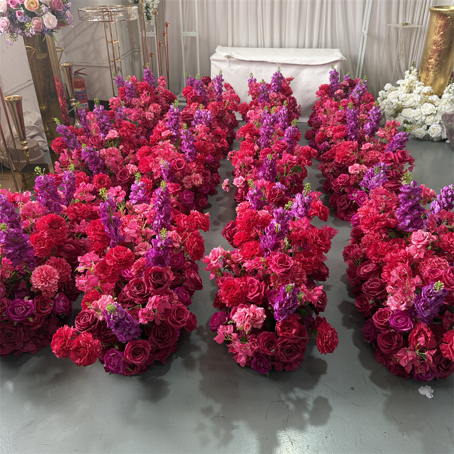1pcs 1m hot pink flower