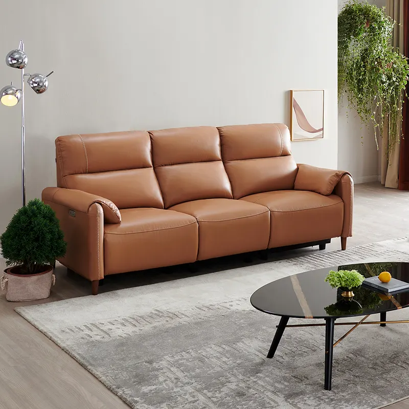 102923A quanu di buona qualità funzionale soggiorno in pelle divani comodi 3 posti divano per la casa di lusso