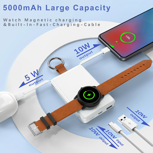 Đổi mới siêu mỏng ngân hàng điện từ sạc không dây cho đồng hồ với xây dựng trong Cáp Móc chìa khóa cho ngoài trời - Product Image 4
