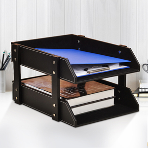 Office Three-tier Desktop <strong>File</strong> Rack Multi-tier Data Box Folder Storage Box Basket <strong>File</strong> Shelf - Product Image 3