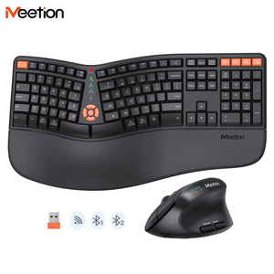 MEETION DirectorC2 Full Size 112 Keys Office <strong>2</strong>.4G Bluetooth <strong>Computer</strong> <strong>Keyboard</strong> Ergonomic Wireless <strong>Keyboard</strong> and Mouse Combo - Product Image 2