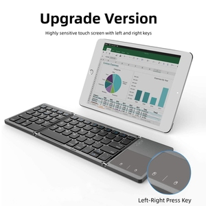 Teclado inalámbrico ultrafino portátil de tres pliegues con Trackpad portátil Oficina Aprendizaje Teléfono móvil Tablet Teclado universal - Product Image 4