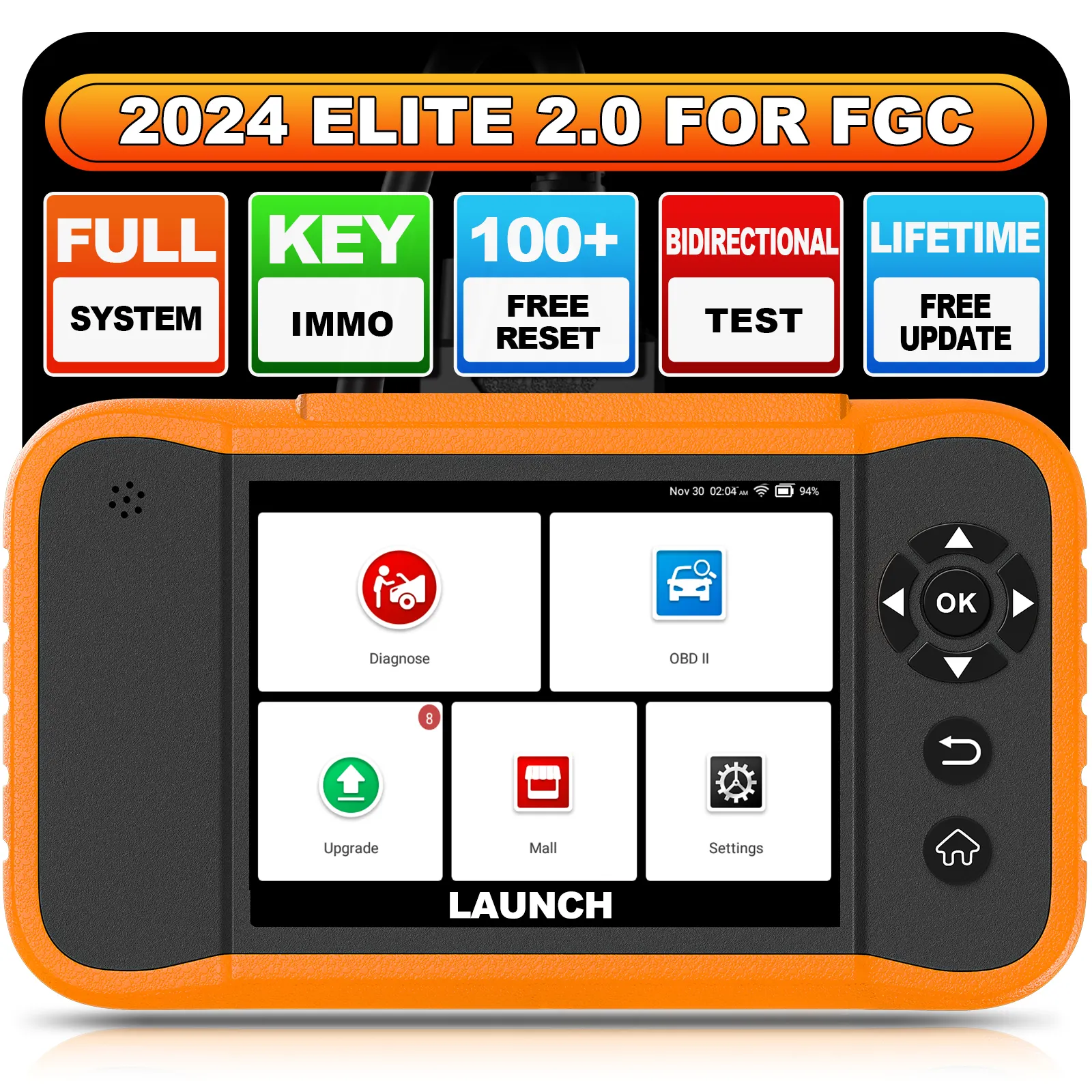 Lanceren Nieuwe Creader Elite 2.0 Voor Fgc Obd2 Scanner Diagnostische Tool Machine Voor Alle Auto 'S Full-Systeem All Service Code Lezer