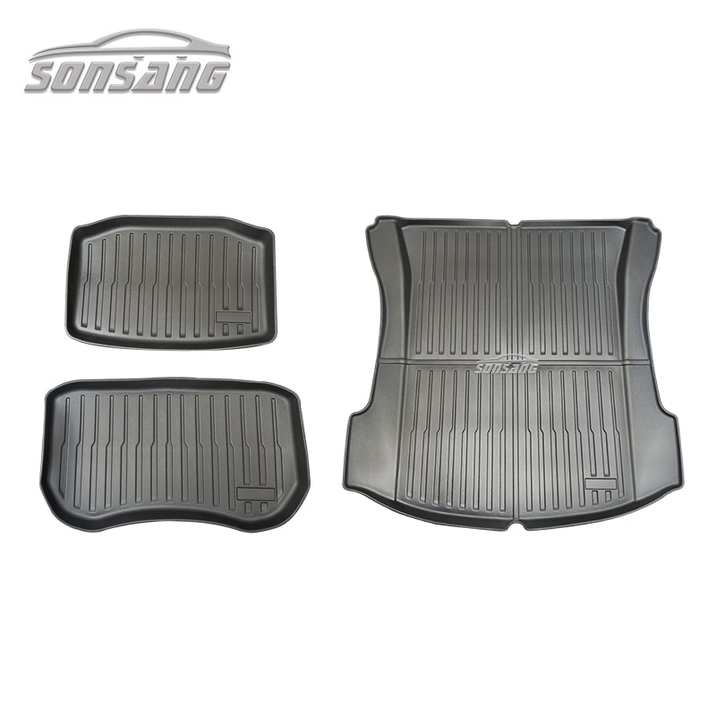 3pcs For Model 3 2024 Frunk Trunk Mats
