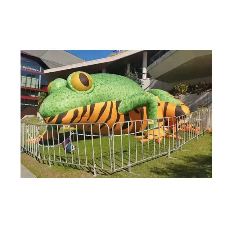 Dibujos animados de mascota inflable de rana para decoración de parques temáticos nuevo diseño anuncio inflable Multicolor