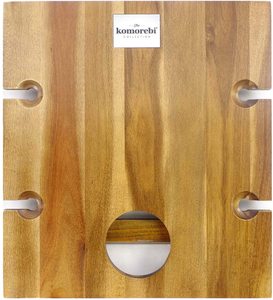 Ngoài Trời Bảng Tiện Dụng Rượu Vang Dã Ngoại Bảng Với 4 Kính Kệ Có Thể Gập Lại Rượu Vang Khay Gấp Bằng Gỗ Dã Ngoại Bảng - Product Image 6