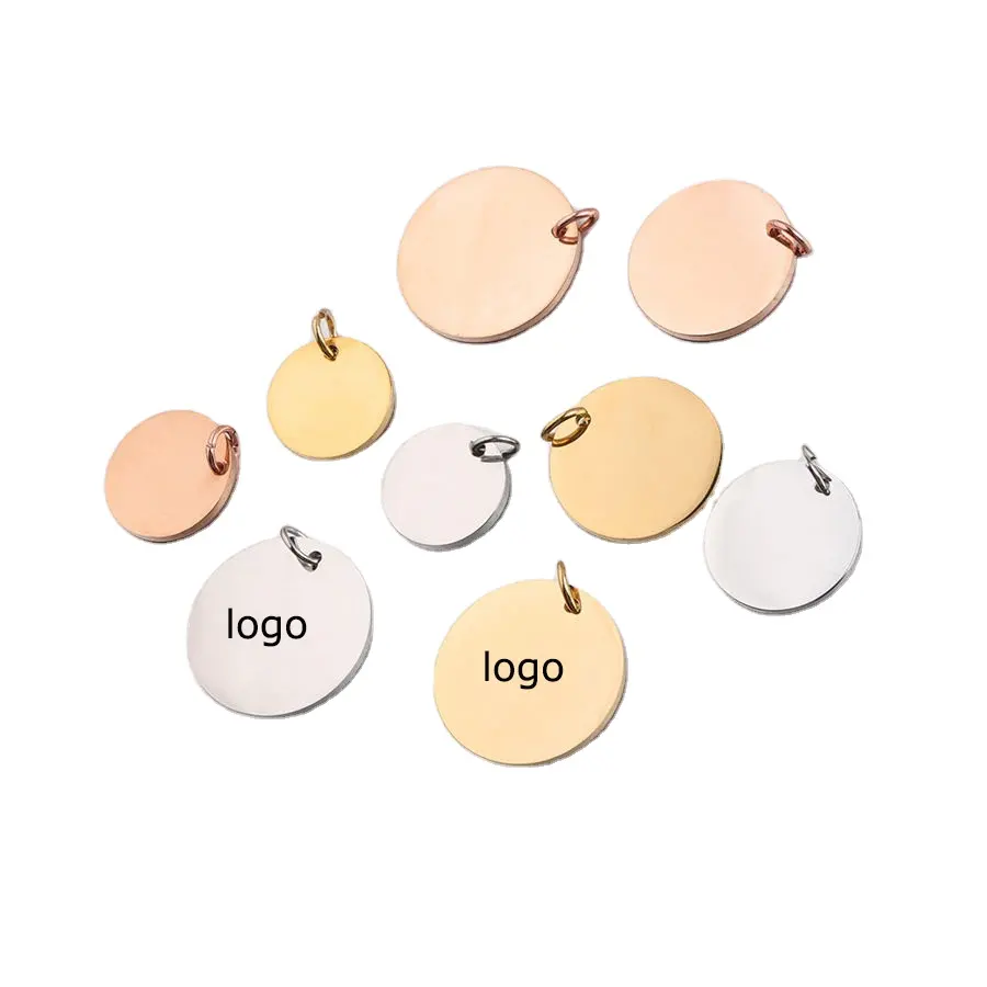 Design personalizado LOGOTIPO da marca de jóias de Metal Gravado tags para jóias pulseira colar de pingente personalizado de jóias logotipo