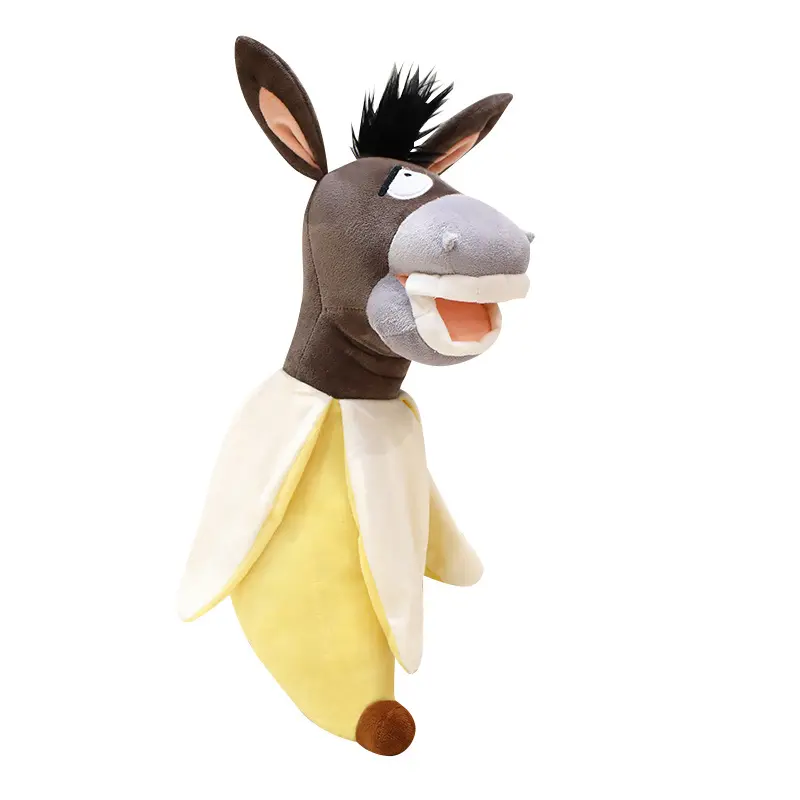 Creative asino bambola grande bocca donkey bambola cuscino divertente giocattolo piccolo grande di grandi dimensioni cuscino imbottito Banana asino cuscino