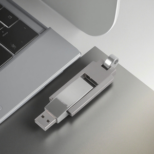 二合一可伸缩翻盖USB 2.0闪存驱动器金属OTG接口Pendrive/礼品风格的手机和电脑笔 - Product Image 5