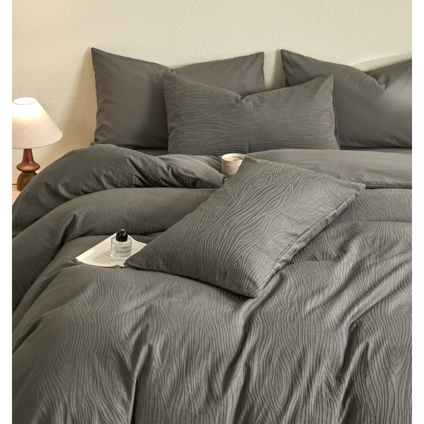 Mia - Gris de alta gama, estilo nórdico, jacquard de lujo ligero