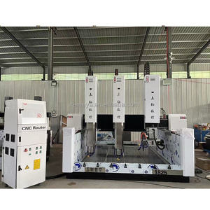 Producción por lotes Enrutador CNC de 7.5KW con rieles guía alemanes Máquina de tallado de piedra con componentes centrales Motor de bomba de engranaje - Product Image 2