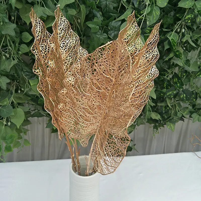 Altın serisi yapay bitki toptan yapay buket sahte çiçek sis akçaağaç yaprağı phoenix kuyruk