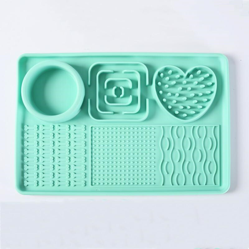 Grand tapis de slow food pour animaux de compagnie vert