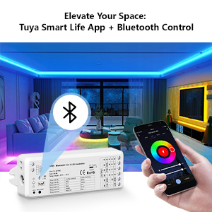 Умная панель Wi-Fi, умный светодиодный контроллер, один белый CCT RGB RGBW RGB + CCT 2,4 ГГц беспроводной пульт дистанционного управления - Product Image 4