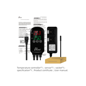 Ewelly-Controlador de temperatura de calefacción y refrigeración Plug and Play con control de dos salidas de relé - Product Image 5