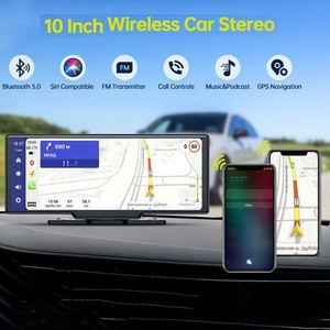 Lo último en 10,26 pulgadas Carplay con sensor de luz Radio estéreo de doble pista inalámbrica Android Auto PND MP5 - Product Image 4