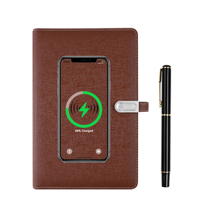 Bloc de notas con carga de diario A5 y logotipo personalizado, Bloc de notas móvil con unidad flash USB, Bloc de notas inteligente con bolígrafo - Product Image 1