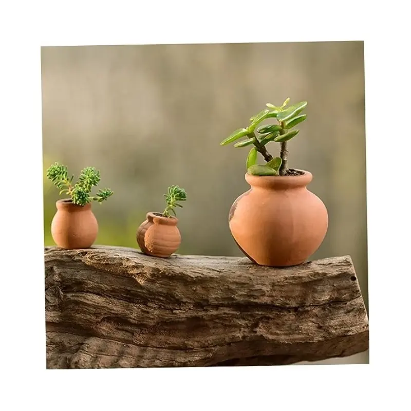 Factory Made Doll's House Pottery Planters Mini Flower Terracotta Pots Miniature Ceramic Flowerpot For Home Garden Diy