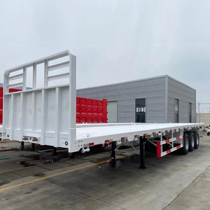2024全新工厂定制2 3 4轴12m 13m 14m 40t-100t集装箱运输平板甲板半挂车待售 - Product Image 2