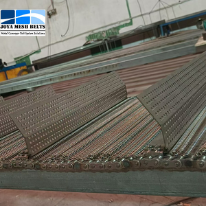 Metal Stainless Steel <strong>Chain</strong> Driven Spiral Wire <strong>Mesh</strong> <strong>Conveyor</strong> Belt with Flights System for Potato Line - Product Image 4
