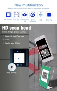 Mini Smart Access Control QR Code <strong>Reader</strong> EM/<strong>Mifare</strong> RFID Card Scanner <strong>with</strong> Wiegand RS485 RS232 <strong>TCP</strong>/<strong>IP</strong> USB Output