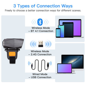 Eyoyo-Lector de código de barras EY-016L, lector de código de barras con anillo láser 1D, Bluetooth, inalámbrico, usable, para trabajadores de almacén de logística - Product Image 4
