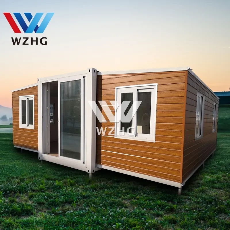 Pequeña casa sobre ruedas wzh casa contenedor expandible Australia estándar casa prefabricada móvil para la venta