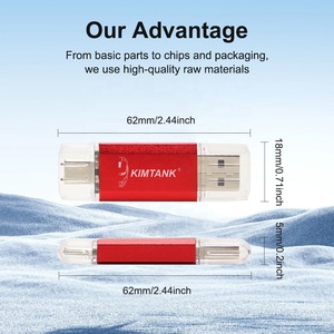 Mobliephone USB C Flash sürücü çift USB 128 Flash sürücü 64GB için delik 2-in-1 32GB USB-C 256 2.0 GB ile 3.0 GB tip-c Flash sürücü - Product Image 4
