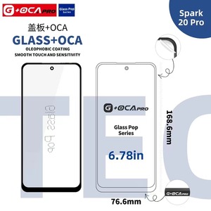 G + OCA PRO (oleofobik) ekran dokunmatik cam + OCA için akıllı 2 3 4 4C 5 6 7 8 HD 2021 Smart8 artı X606 X606 X909 - Product Image 2