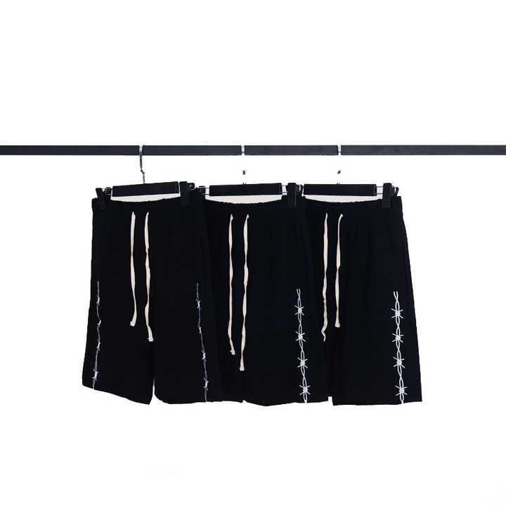 Shorts de survêtement personnalisés à broderie en fil pour hommes vêtements actifs shorts de jogging en coton pour hommes