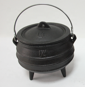 ขนาด1/4มินิเหล็กหล่อสีดำสามขาหม้อ Potjie - Product Image 1