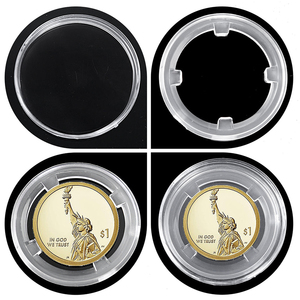 21Mm Đến 46Mm Thu Morgan Bạc Đô La Đồng Xu Chủ Lưu Trữ Rõ Ràng Nhựa Đồng Xu Viên Nang Với Có Thể Điều Chỉnh Gasket - Product Image 2