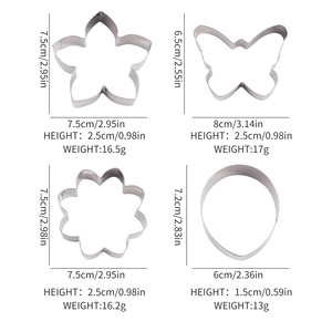Hoa hình thép không gỉ Cookie cắt cho Baking & Pastry Diy Nhà Bếp nướng Biscuit khuôn cắt - Product Image 5