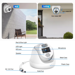 Techage运动检测室内圆顶闭路电视摄像机5Mp全彩夜视网络圆顶摄像机 - Product Image 6