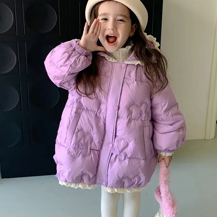 어린이 화이트 덕 다운 소녀 특히 그린 한국의 새로운 서양 스타일 아기 의류