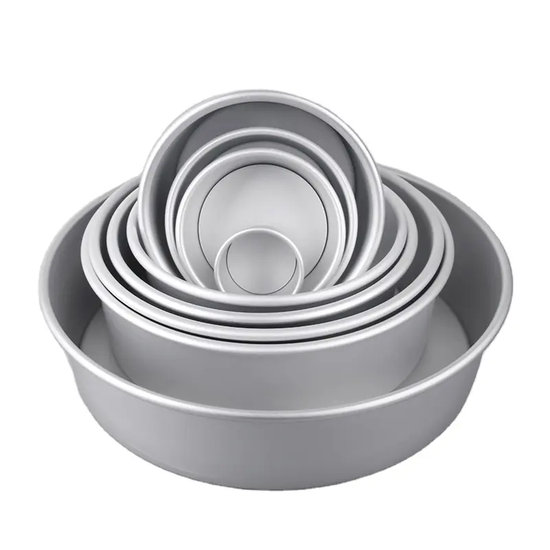 Moule à gâteau de cuisson de cuisine en aluminium anodisé antiadhésif moule à gâteau rond avec base amovible