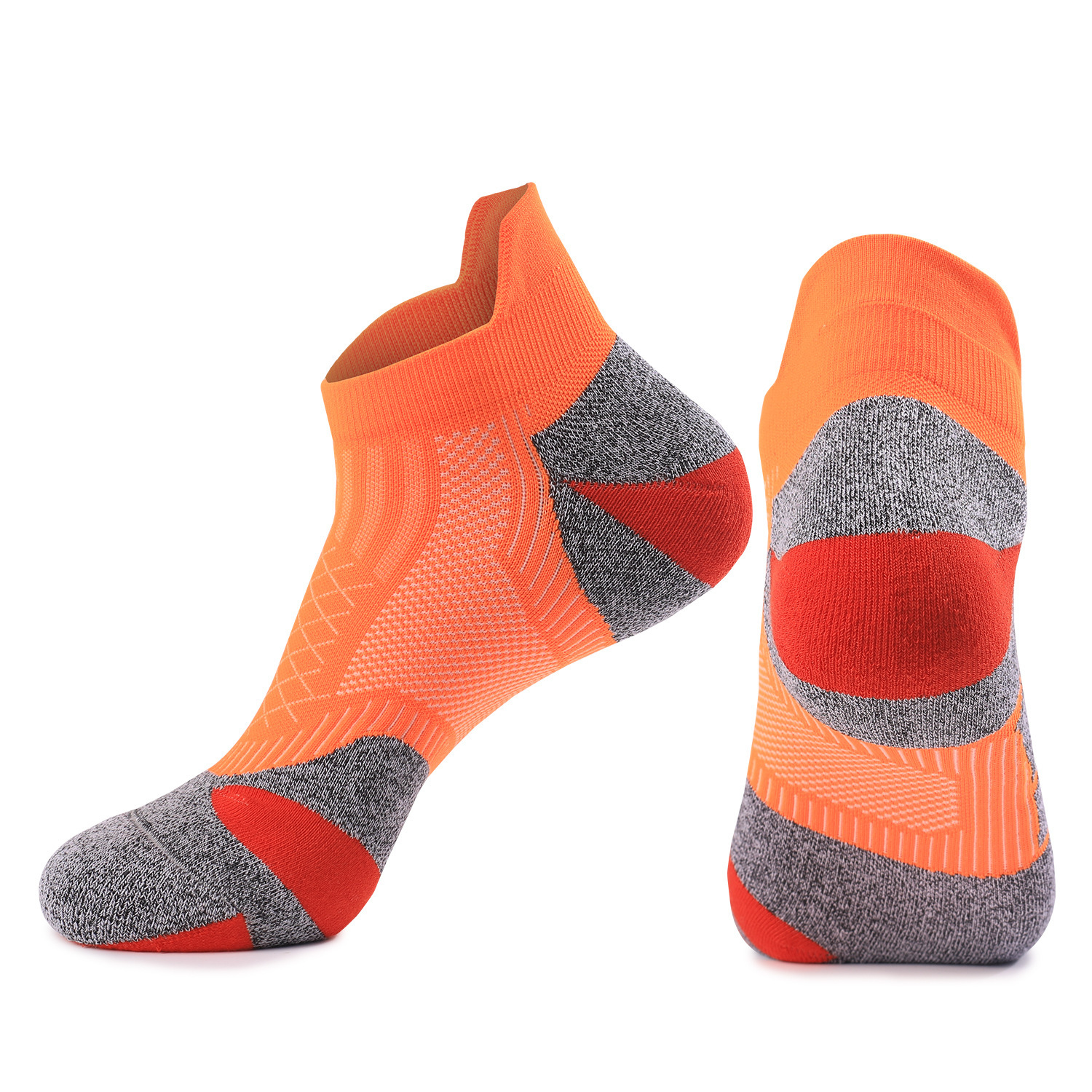 L50 orange short tube-coolmax running socks