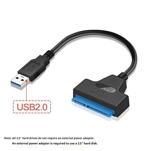 สายอะแดปเตอร์ USB3.0 SATA 2.5นิ้ว3.5นิ้วสำหรับคอมพิวเตอร์สายเคเบิลข้อมูลฮาร์ดดิสก์ PVC สำหรับกล้องสำหรับกล้องคอมพิวเตอร์ - Product Image 5