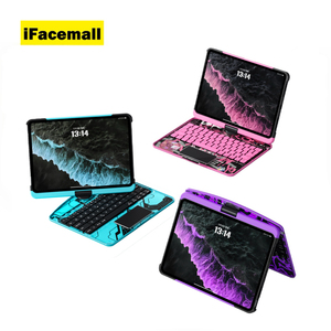 IFacemall新款畅销书霓虹灯触摸板键盘无线魔术键盘适用于iPad Pro 11英寸1/2/3/4平板电脑，带发光二极管背光 - Product Image 2