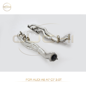 ヒートシールドマニホールド付きAudi A6 A7 C7 3.0T用OUCHIxhaustシステムハイフローパフォーマンスヘッダー - Product Image 2